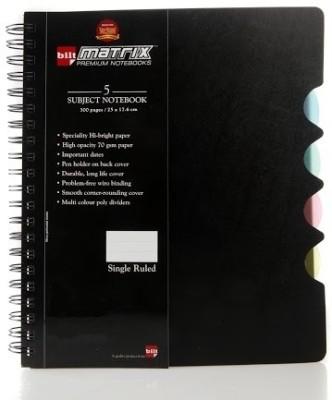 Bilt Matrix B5 Notebook Spiral Bound (black)